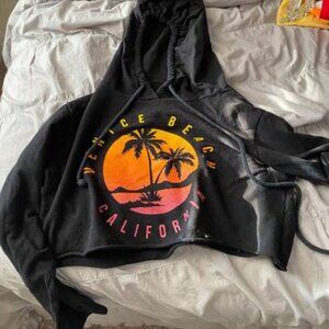 California Cropped Hoodie
